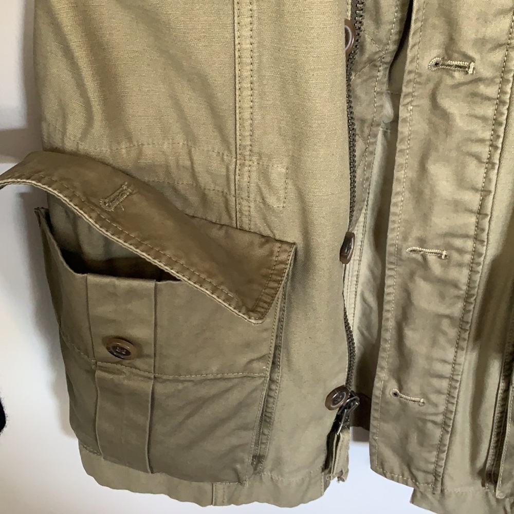 JCrew Military Jacket with Quilted Sleeves - Picture 4 of 9